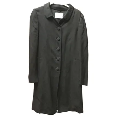 Pre-owned Prada Coat In Black