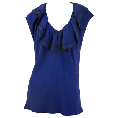 Pre-owned Derek Lam Silk Blouse In Blue