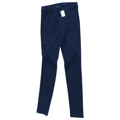 Pre-owned Sandro Black Cotton Trousers