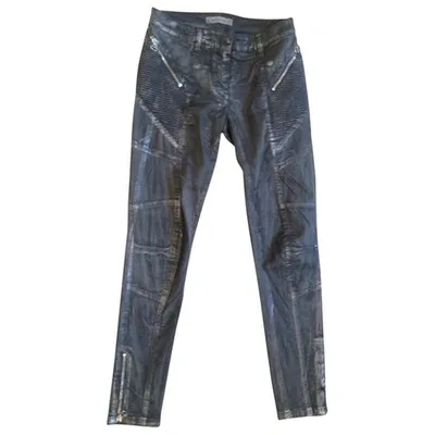 Pre-owned Pierre Balmain Slim Pants In Grey