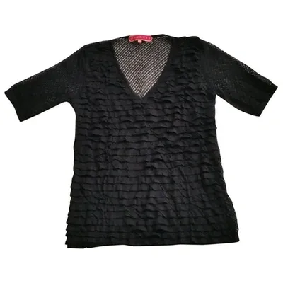 Pre-owned Manoush Black Viscose Top