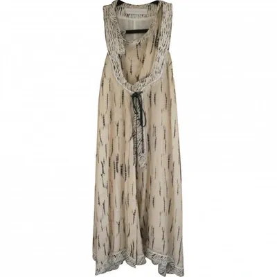 Pre-owned Proenza Schouler Silk Mini Dress In Beige