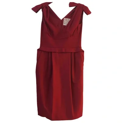 Pre-owned Dsquared2 Wool Mid-length Dress In Red