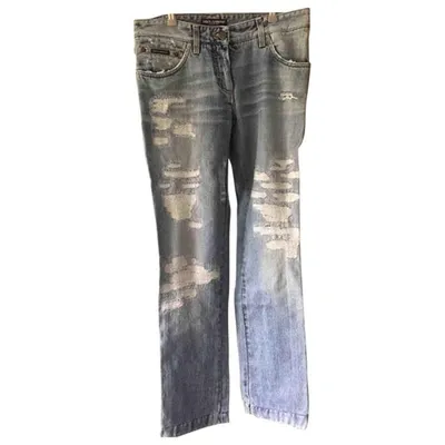 Pre-owned Dolce & Gabbana Straight Jeans In Blue