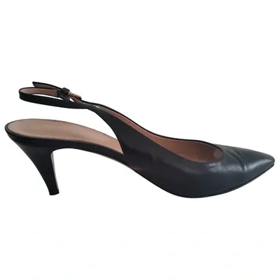 Pre-owned Hugo Boss Leather Heels In Black