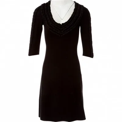 Pre-owned Temperley London Silk Mini Dress In Black