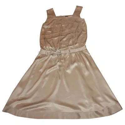 Pre-owned Joseph Silk Mid-length Dress In Beige