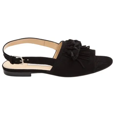 Pre-owned Bionda Castana Flats In Black