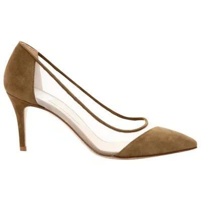 Pre-owned Bionda Castana Heels In Khaki