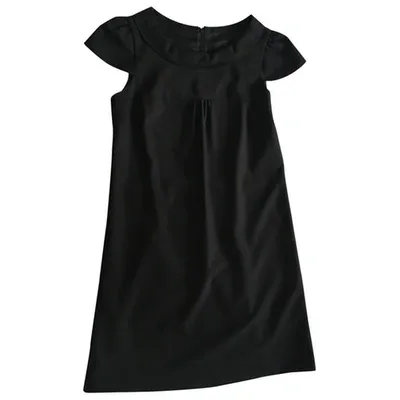 Pre-owned Tara Jarmon Wool Mini Dress In Black