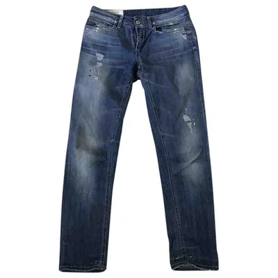 Pre-owned Dondup Straight Jeans In Blue