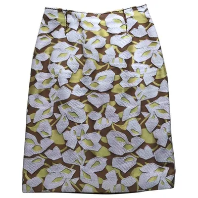 Pre-owned Prada Mid-length Skirt In Yellow