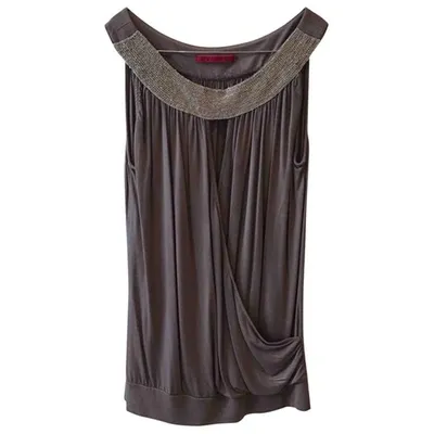 Pre-owned Velvet Vest In Brown