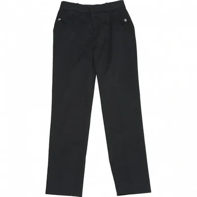 Pre-owned Valentino Straight Pants In Black