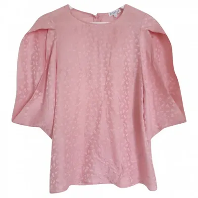 Pre-owned Claudie Pierlot Silk Blouse In Pink