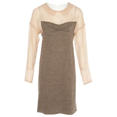 Pre-owned Sonia Rykiel Wool Mid-length Dress In Brown