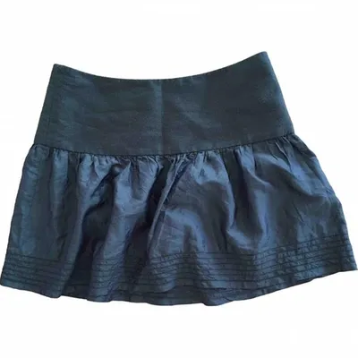 Pre-owned Hugo Boss Silk Mini Skirt In Green