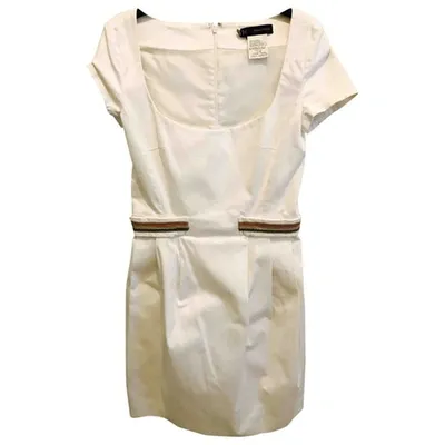 Pre-owned Dsquared2 Mid-length Dress In White