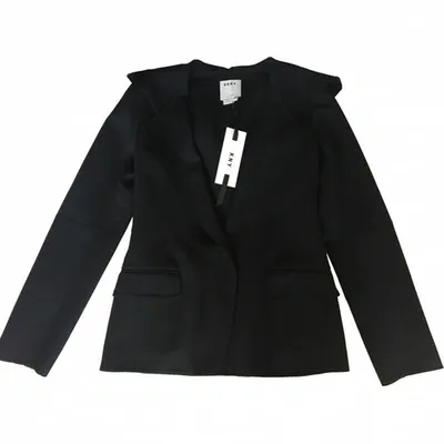 Pre-owned Dkny Wool Blazer In Black