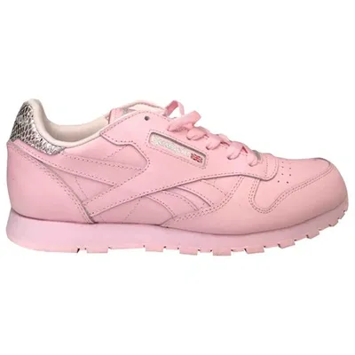 Pre-owned Reebok Leather Trainers In Pink