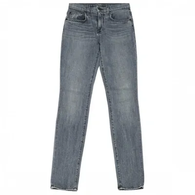 Pre-owned Proenza Schouler Slim Jeans In Grey