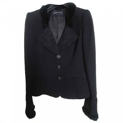 Pre-owned Emporio Armani Wool Suit Jacket In Black