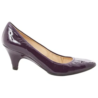 Pre-owned Prada Patent Leather Heels In Purple