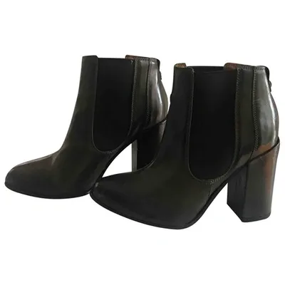 Pre-owned Buttero Leather Ankle Boots In Brown