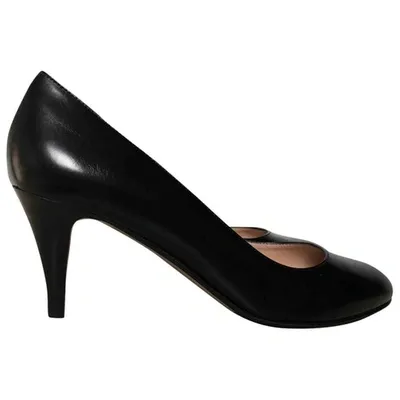 Pre-owned Hugo Boss Leather Heels In Black