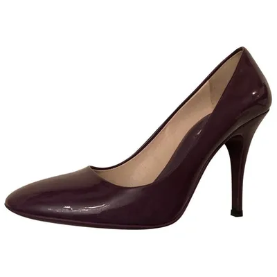 Pre-owned Prada Patent Leather Heels In Purple