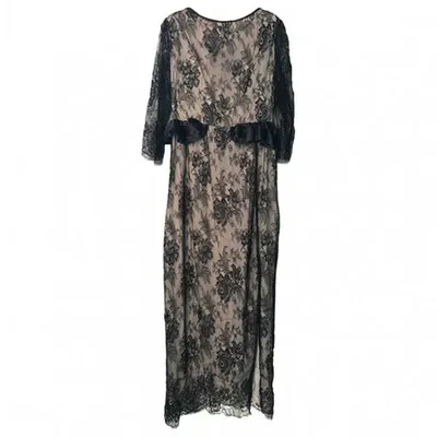 Pre-owned Francesco Scognamiglio Maxi Dress In Black