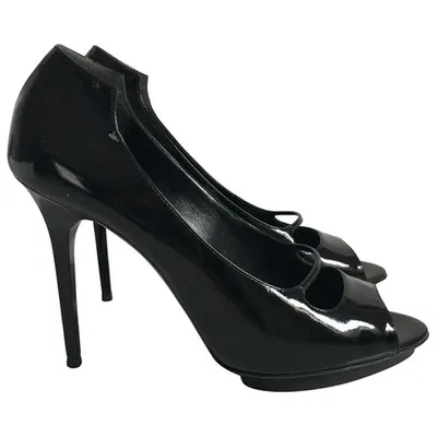 Pre-owned Balenciaga Patent Leather Heels In Black