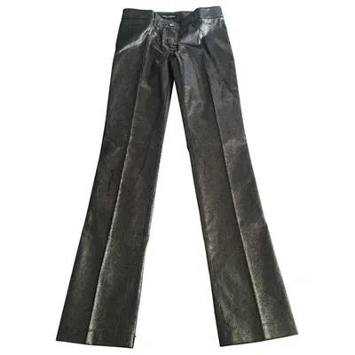 Pre-owned Dolce & Gabbana Trousers In Silver