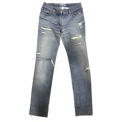 Pre-owned Dolce & Gabbana Blue Cotton Jeans