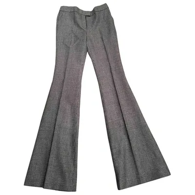 Pre-owned Rachel Zoe Wool Trousers In Black