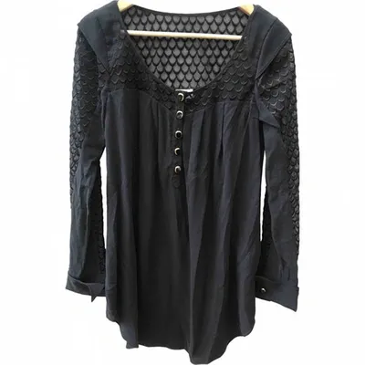 Pre-owned Temperley London Silk Blouse In Black