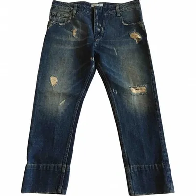 Pre-owned Pierre Balmain Blue Cotton Jeans