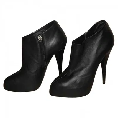 Pre-owned Giuseppe Zanotti Leather Ankle Boots In Black