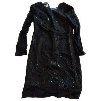 Pre-owned Guy Laroche Glitter Mid-length Dress In Black