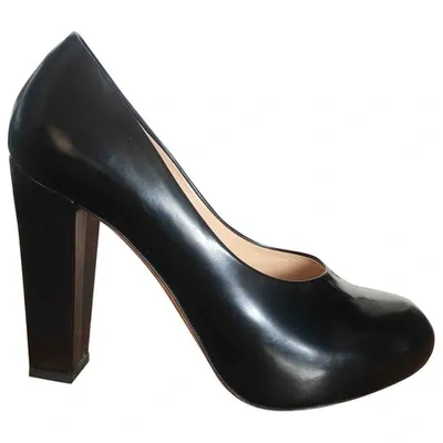 Pre-owned Carven Leather Heels In Black