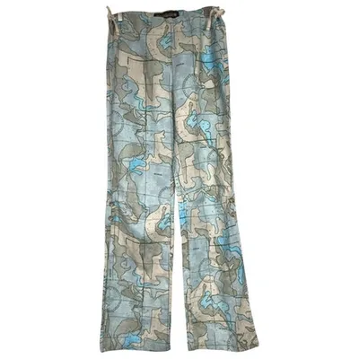 Pre-owned Napapijri Linen Trousers In Multicolour