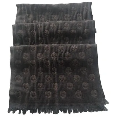 Pre-owned John Richmond Wool Scarf In Brown