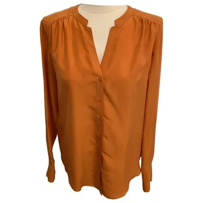 Pre-owned Hugo Boss Silk Blouse In Orange