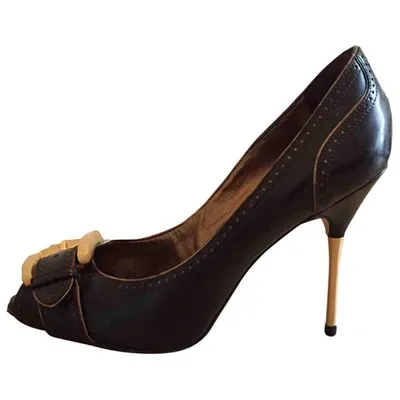 Pre-owned Giuseppe Zanotti Leather Heels In Brown