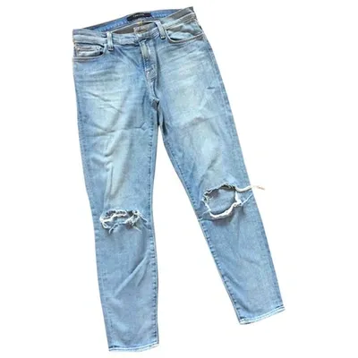 Pre-owned J Brand Slim Jeans In Blue