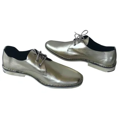 Pre-owned Pierre Hardy Leather Lace Ups In Gold