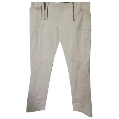 Pre-owned Dolce & Gabbana Straight Pants In Beige