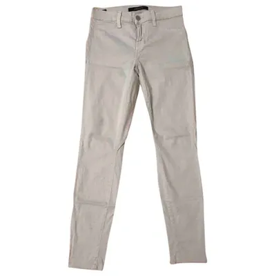 Pre-owned J Brand Slim Jeans In Beige