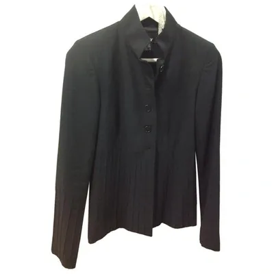 Pre-owned Donna Karan Blazer Cuello Mao Dkny In Black