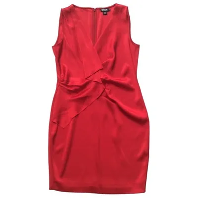 Pre-owned Dkny Mid-length Dress In Red